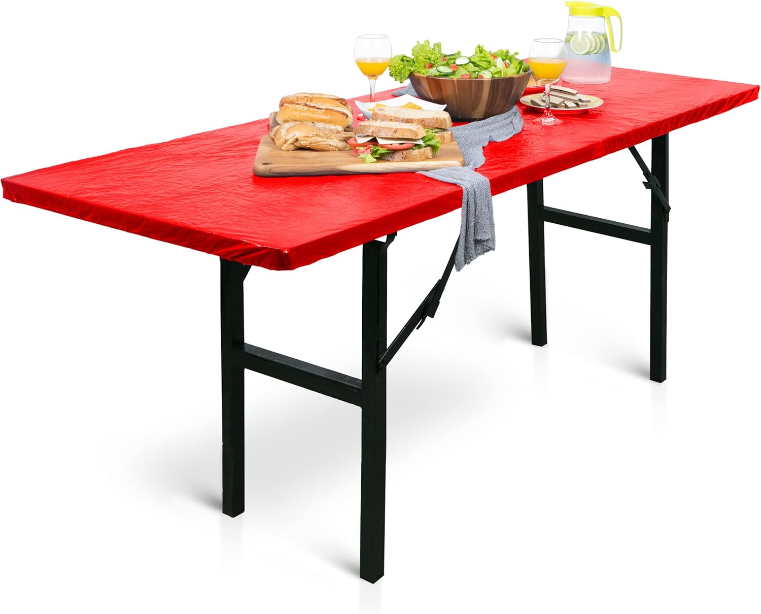 LINPRO 5 Pack Plastic Table Cloths Disposable for Parties