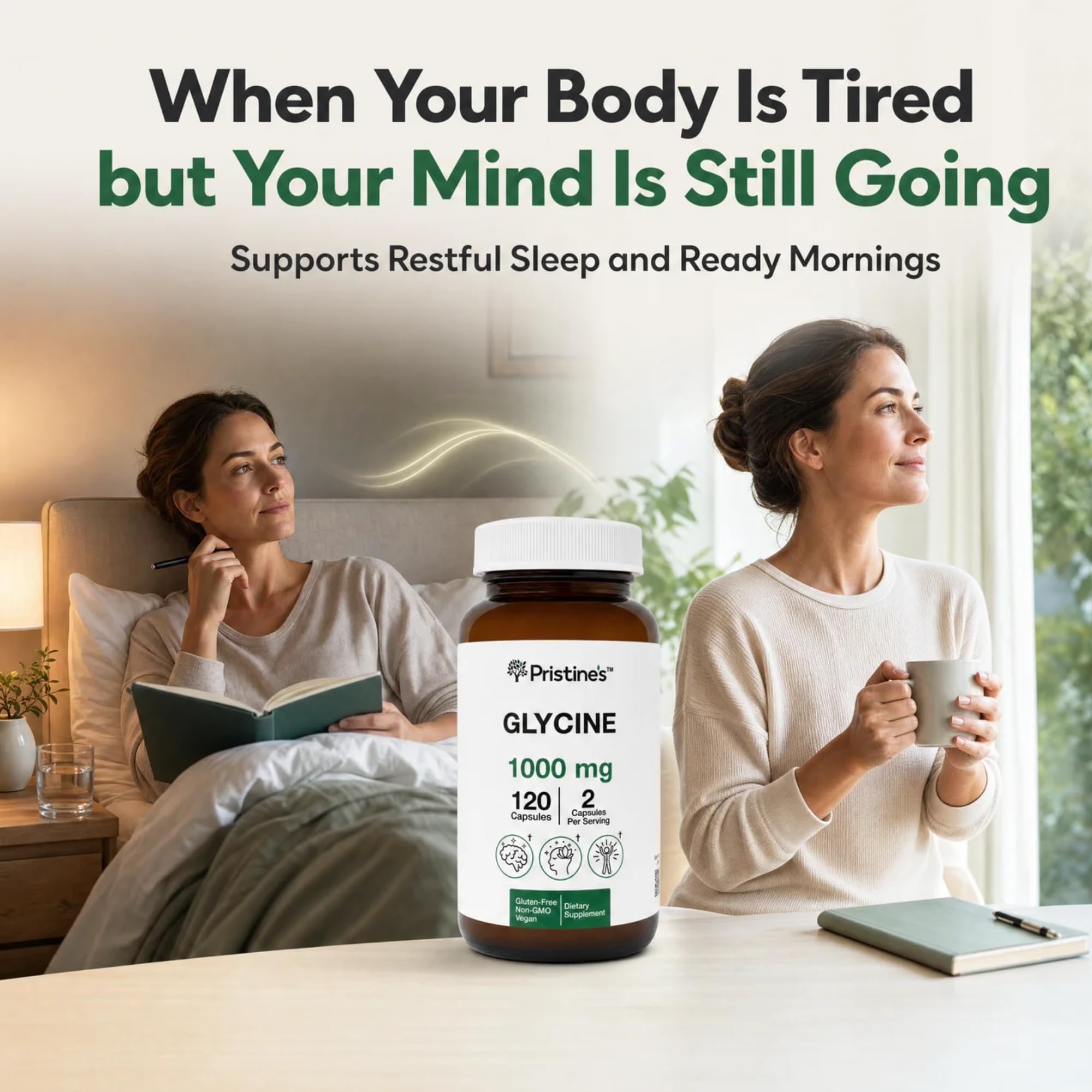 PRISTINE'S Glycine 1000mg Capsules Amino Acid for Sleep & Collagen Support — Amazon image 6