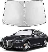 Vista 255 de EcoNour Parasol para parabrisas de camiones con bolsillo de almacenamiento Parasol reflectante de material 240T para protección contra rayos UV