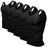 Mens 5 Pack Body Shaper Slimming Tummy Vest Thermal Compression Shirt Tank Top Shapewear