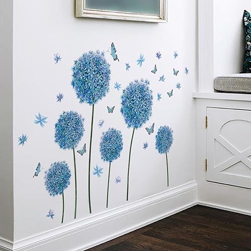 Miniatura 4 de Calcomanías de pared de flores, calcomanías de pared florales extraíbles para despegar y pegar, calcomanías de pared de flores extraíbles,