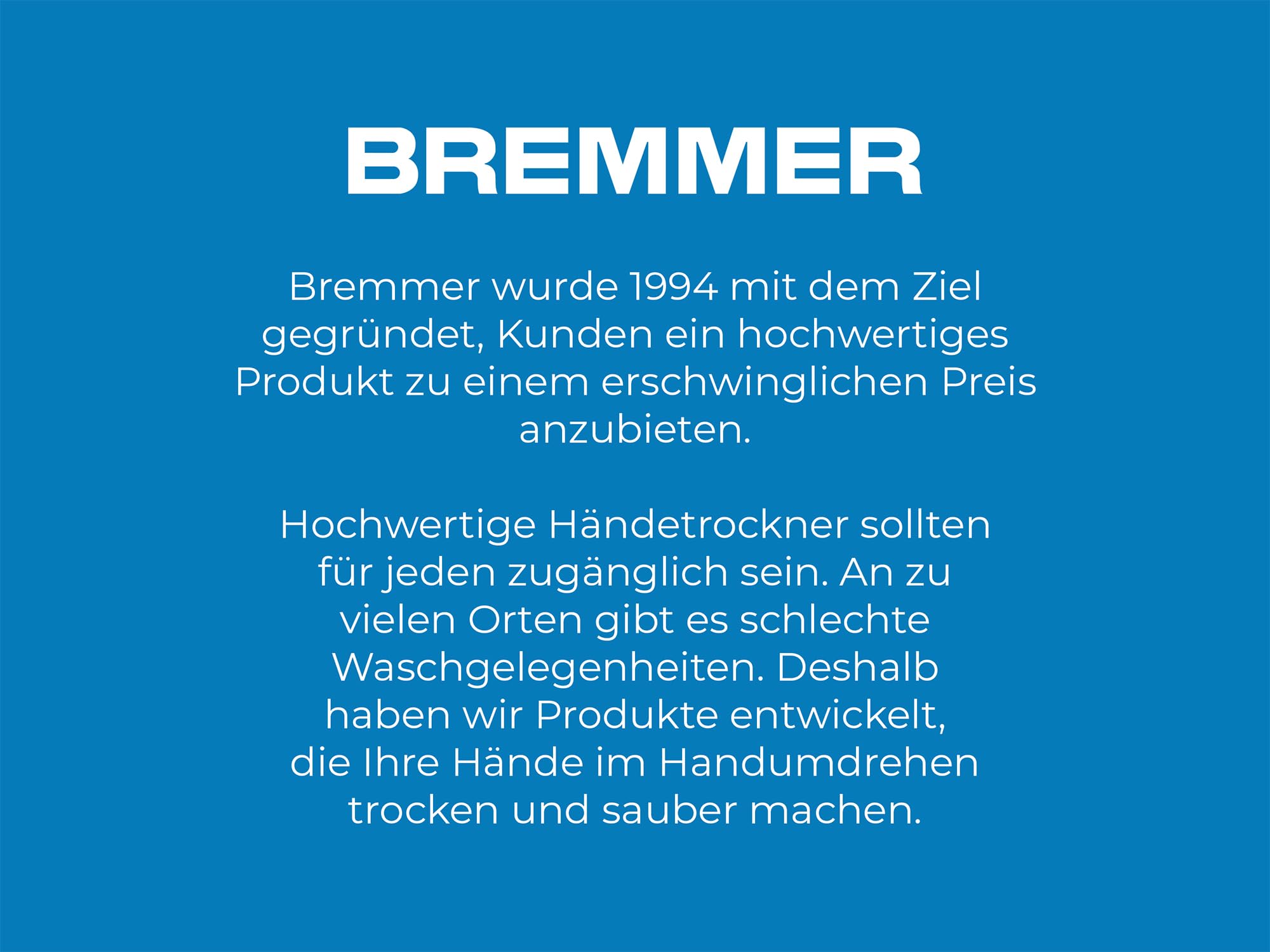 Bremmer Power Blade Händetrockner, gebürsteter Stahl