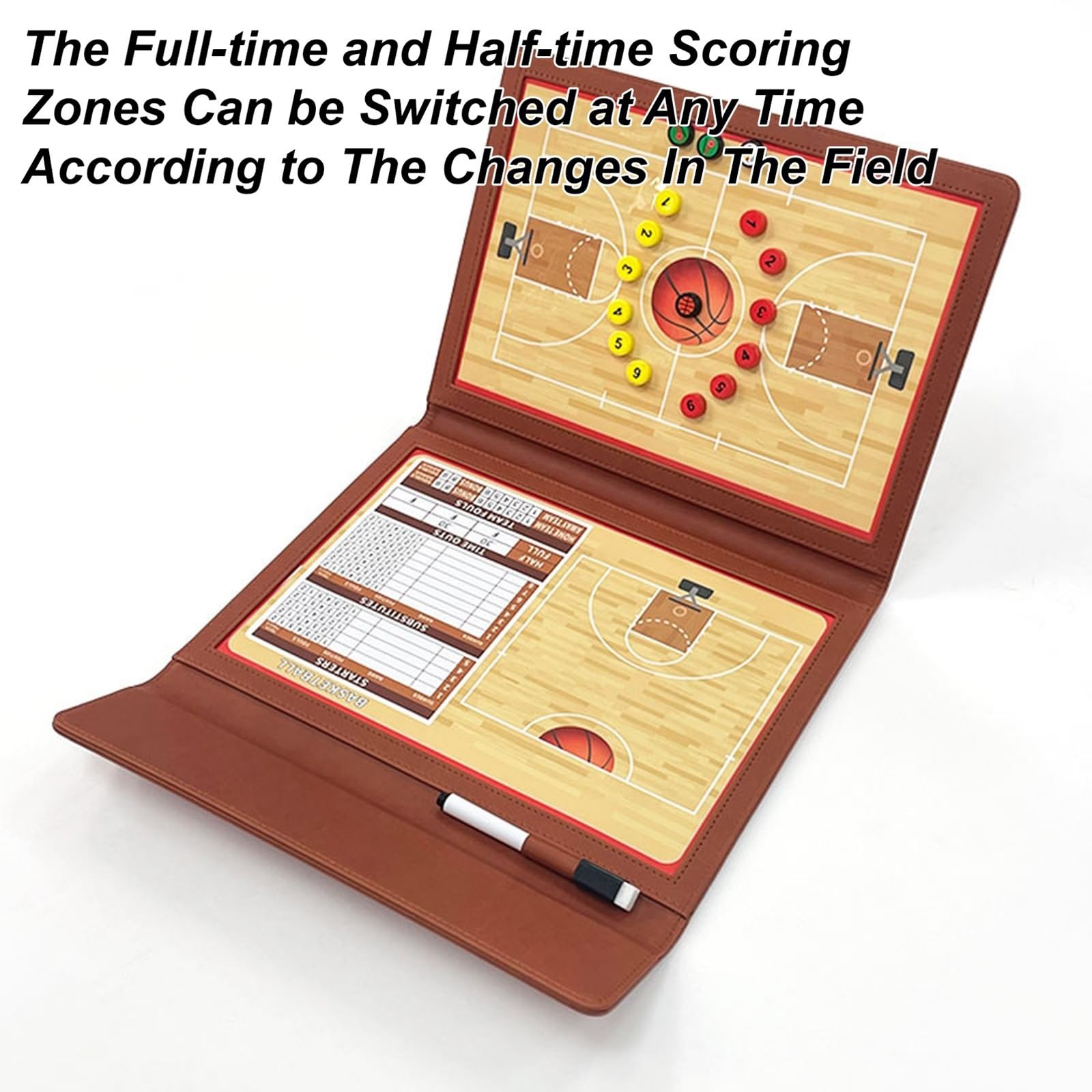 Pizarra de Baloncesto para Entrenadores, Pizarra Magnética de Tácticas