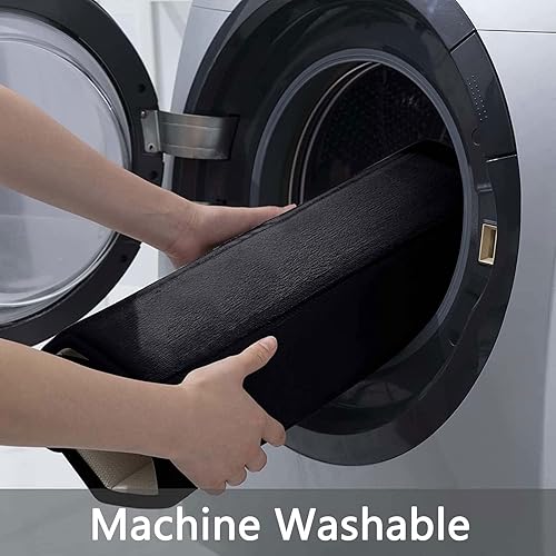 Miniatura 6 de Buganda - Tapete de espuma viscoelástica para baño con contorno en forma de U, antideslizante, absorbente, grueso, suave, lavable, para base de