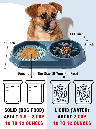 Miniatura 4 de Tazón de alimentación lenta para perros, evita la hinchazón o la asfixia, divertido cuenco alternativo de alimentación lenta para perros pequeños y