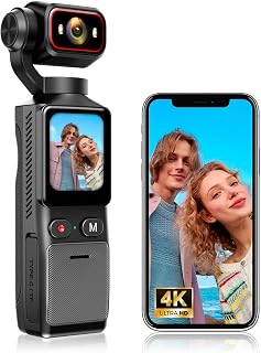 Sueirn 4K Vlogging Camera, WIFI Action Camera with Image Stabilization, Pocket Camera with 180° Rotatable Lens, Suitable f... Price In India
