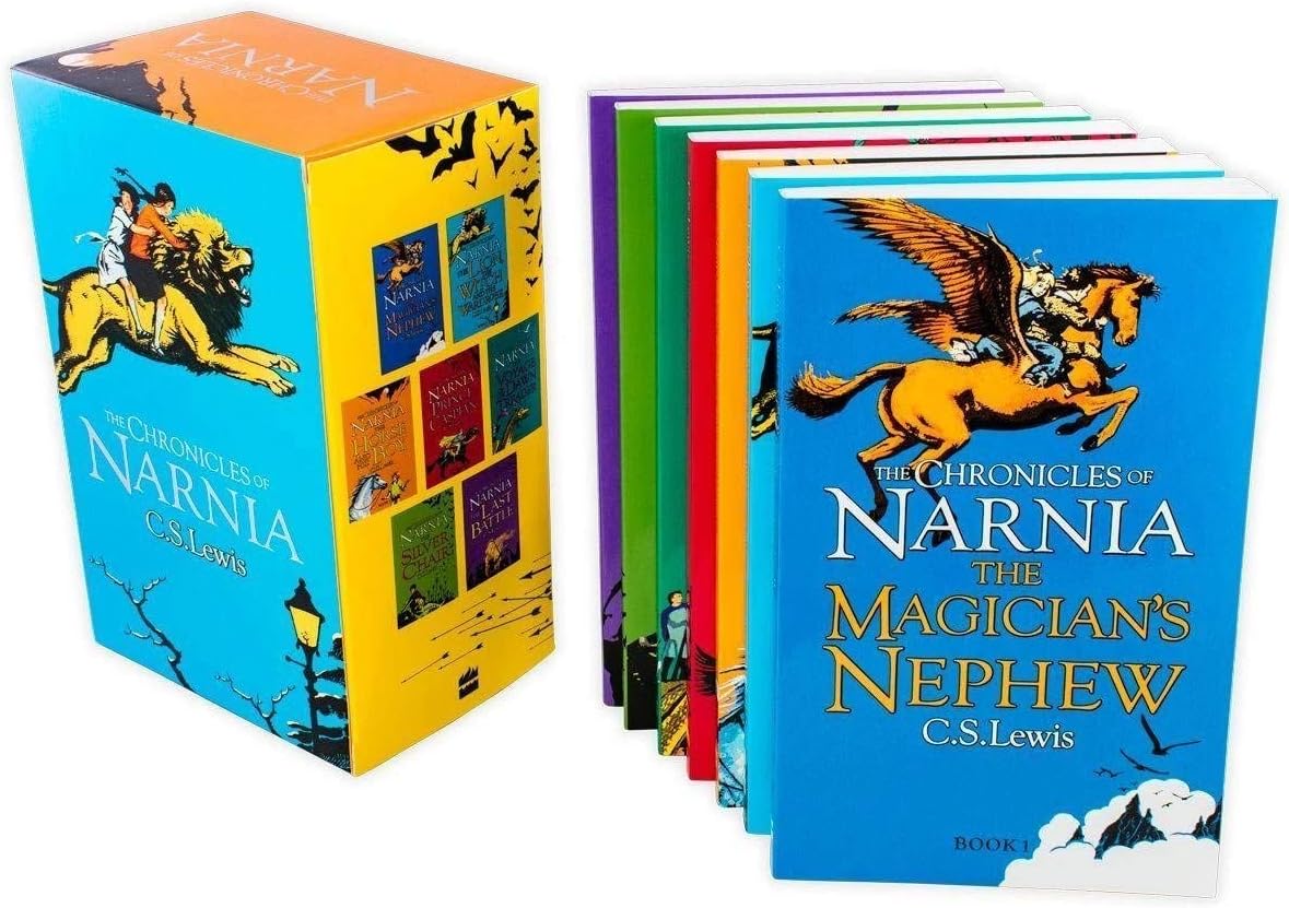 Chronicles of Narnia - 7 books set The Magicians Nephew, The Lion the Witch and the Wardrobe, The Horse and His Boy, Prince Caspian, The Voyage of the Dawn Treader, The Silver Chair and The Last Battle rrp £34.93 Paperback
