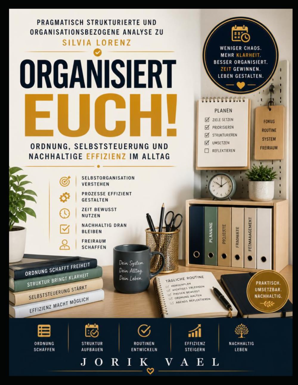 Pragmatisch strukturierte und organisationsbezogene Analyse zu Silvia Lorenz’s Organisiert euch!: Ordnung, Selbststeuerung und nachhaltige Effizienz im Alltag