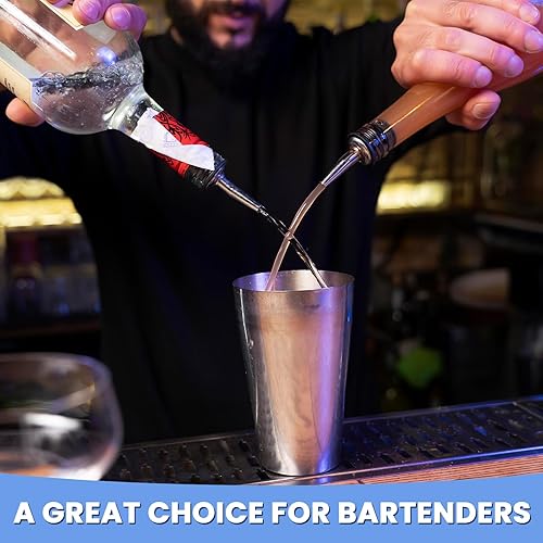 Miniatura 6 de Juego de 12 boquillas para verter licor, boquilla para botella de acero inoxidable y vertedores de licor