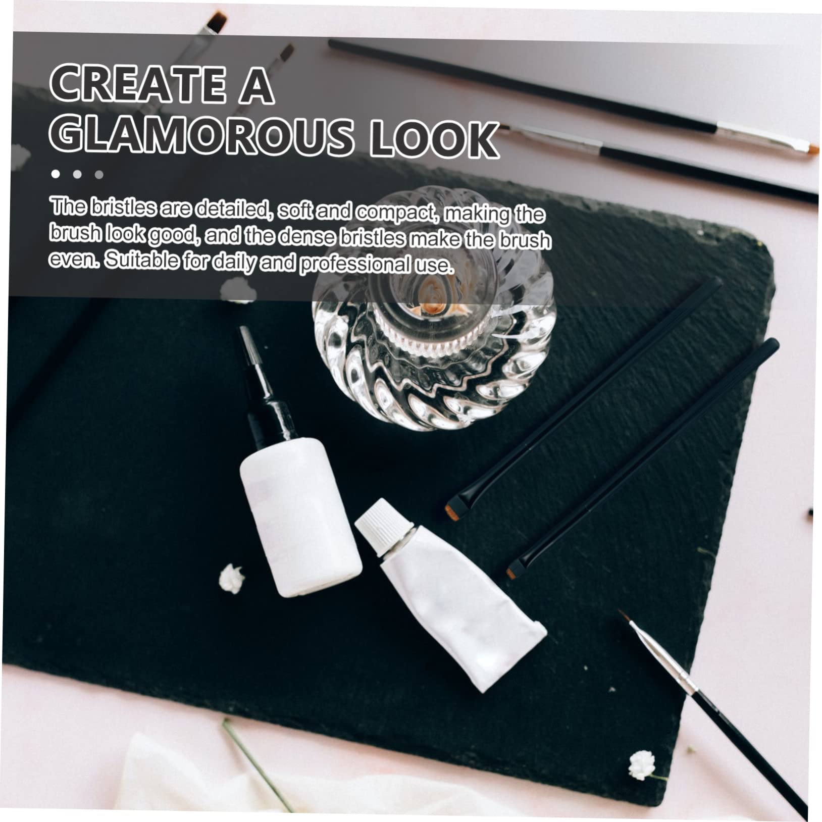 DOITOOL 12pezzi Pennelli Per Eyeliner Pennelli Per Trucco Occhi Professionali Per Applicazione Facile e Precisa Per Makeup Artist e Appassionati Di Bellezza