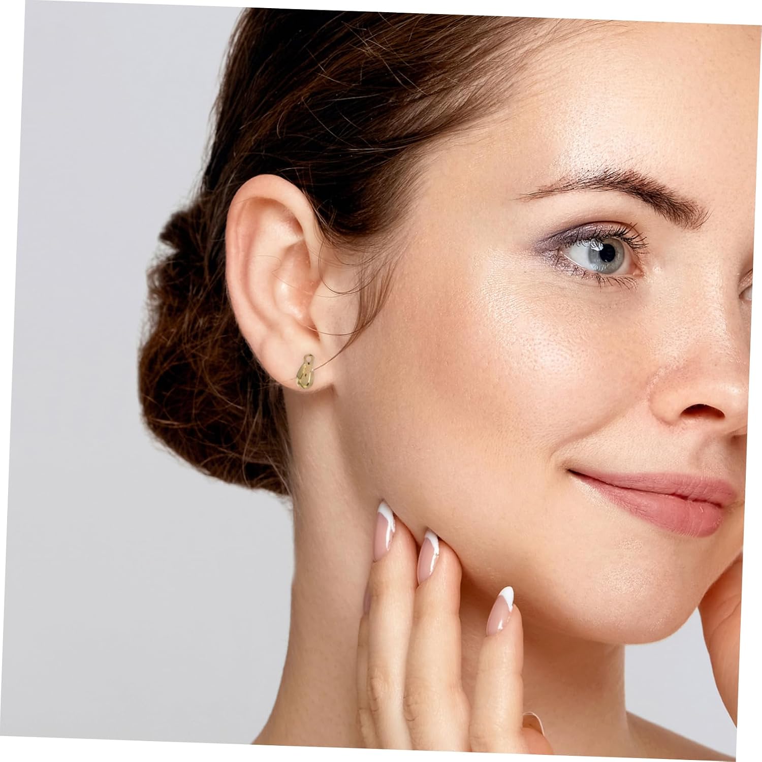 100pcs Golden Stainless Steel Earring Backs Water Drop Shape