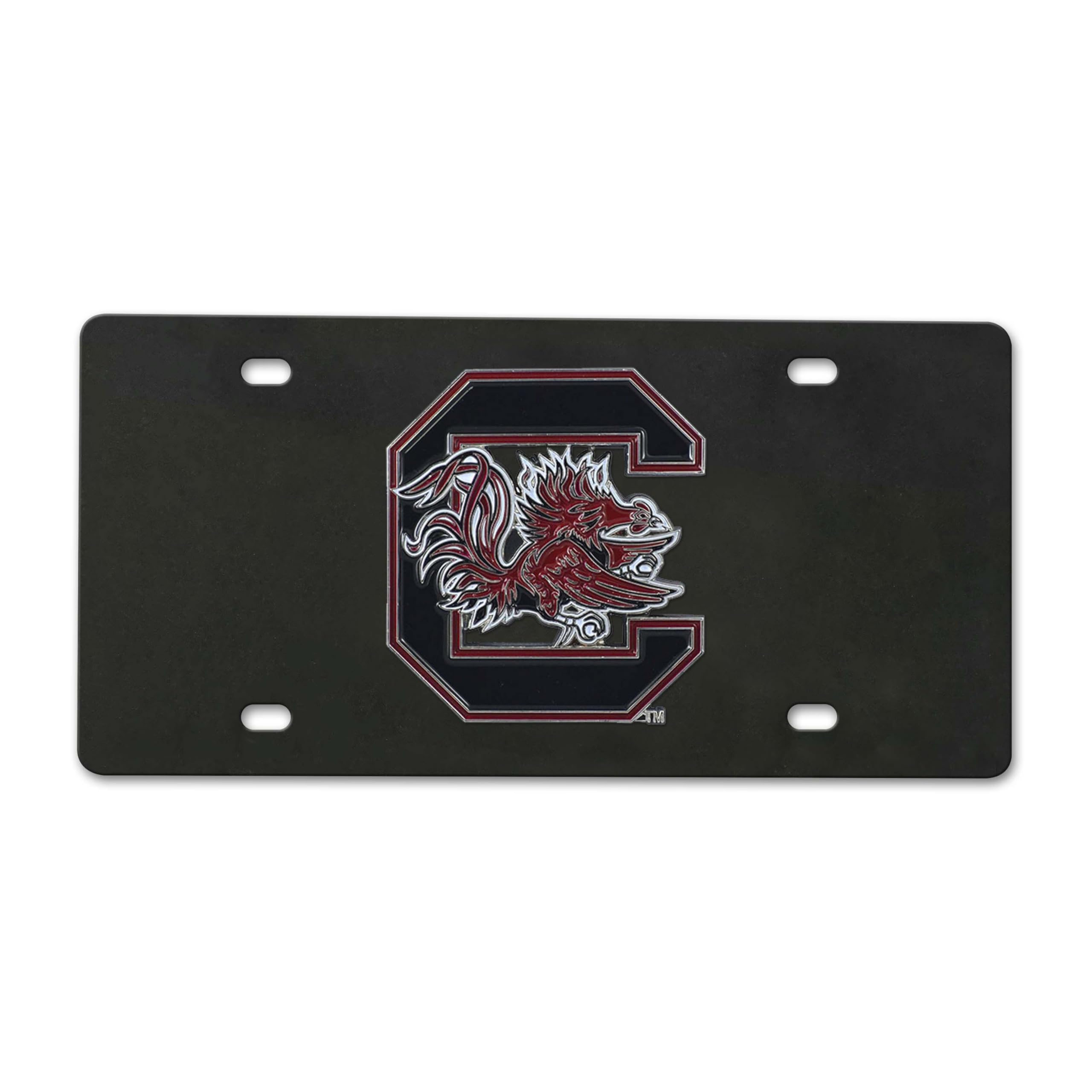 FANMATS 33617 South Carolina Gamecocks 3D Black License Plate