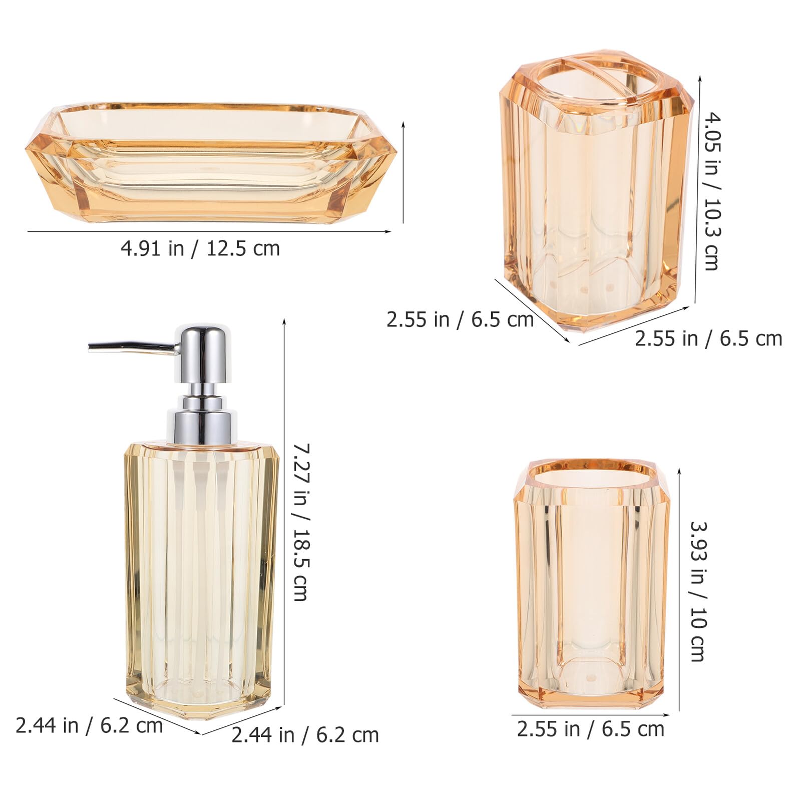 TOYANDONA Accesorios de Baño Vaso para Enjuague Bucal Soporte para Cepillo de Dientes Jabonera Botella de Loción para Tocador de Baño
