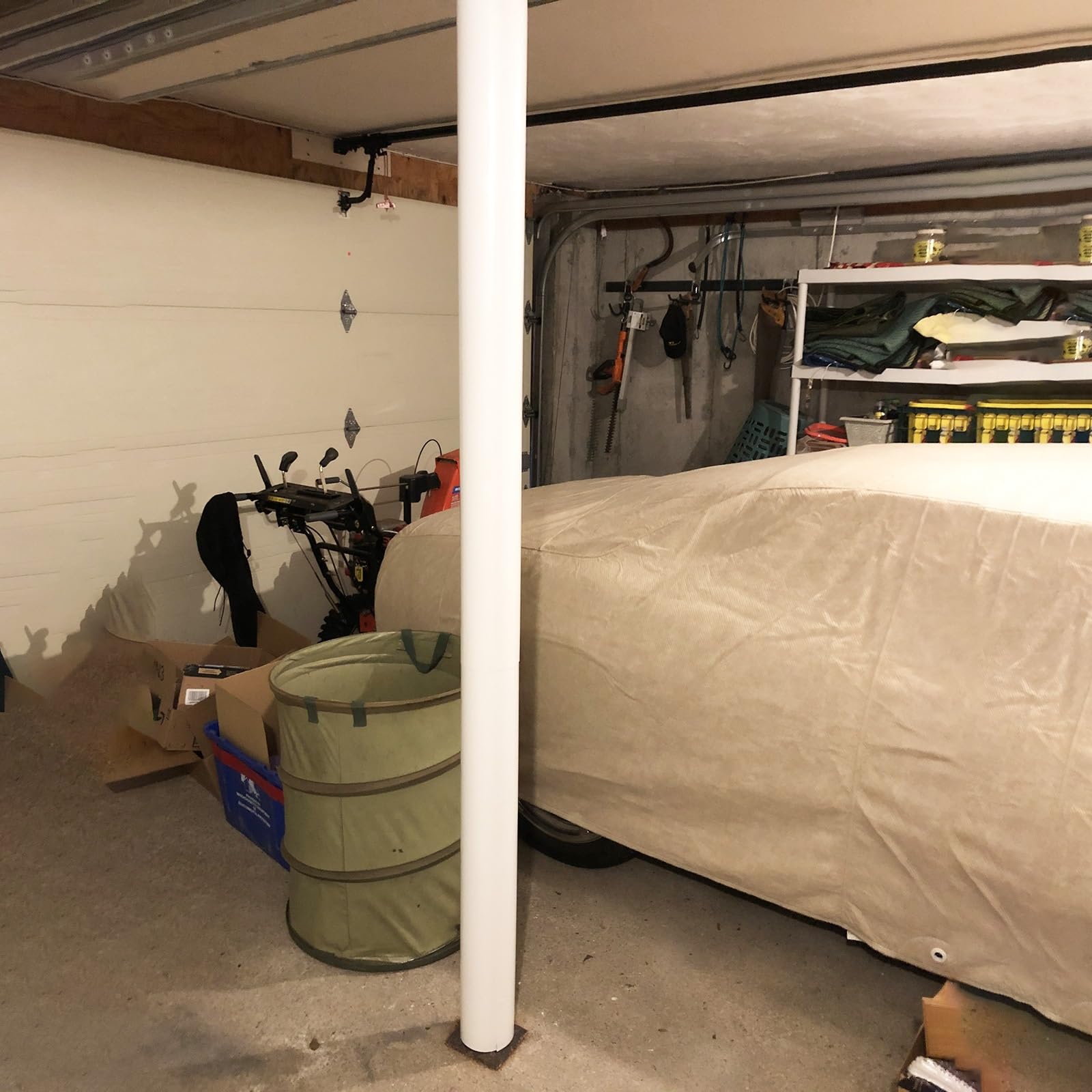 Protection de poteau de garage 1m80 mousse blanche multi-colonnes