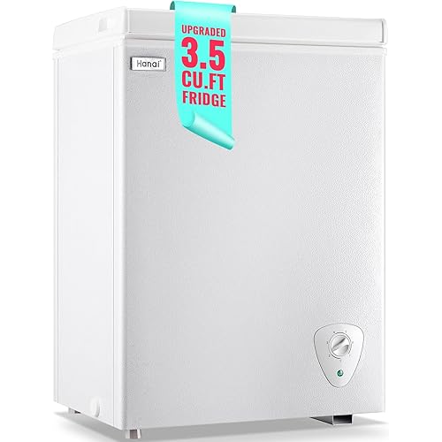 WANAI Chest Freezer Mini Small Deep Freezer Apartment Dorm Freezers with 7 Temp Control Fast Cooling Portable for Home Office Business Dorm White