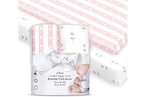 100% Organic Cotton Mini Crib Sheets (2 Pack)