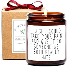 Get Well Soon Sympathy Candle, Thinking of You Bereavement Gifts, Funny Encouragement Support Gift I Could Take Your Pain After Surgery Gifts for Men Women, Friends Pain [Energy Class A+++]