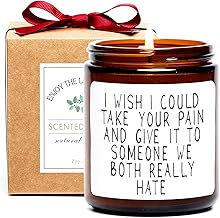 Get Well Gifts for Women, Take Your Pain Candle,Get Well Soon Gift for Women After Surgery,Funny Present for Her,Inspirational Encouragement Candles,Sandalwood & Rose Scented Candle,7oz
