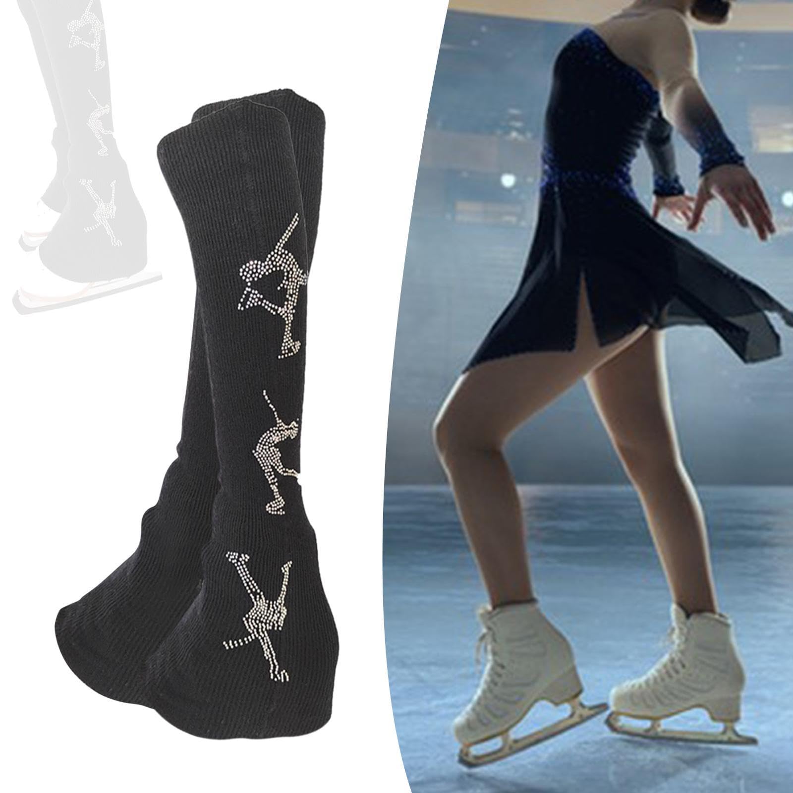 Harilla 2 Calentadores de Piernas para Patinaje Artístico, Ligeros, Modernos Y Cálidos para Entrenamiento, Baile Y Actividades de Invierno.