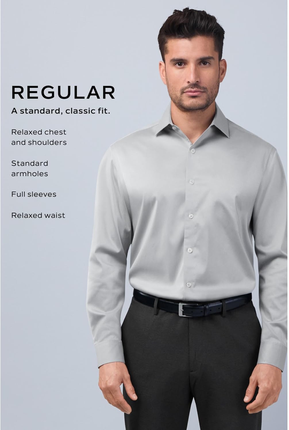 Van Heusen Mens Dress Shirt Regular Fit Poplin Solid - Image 7