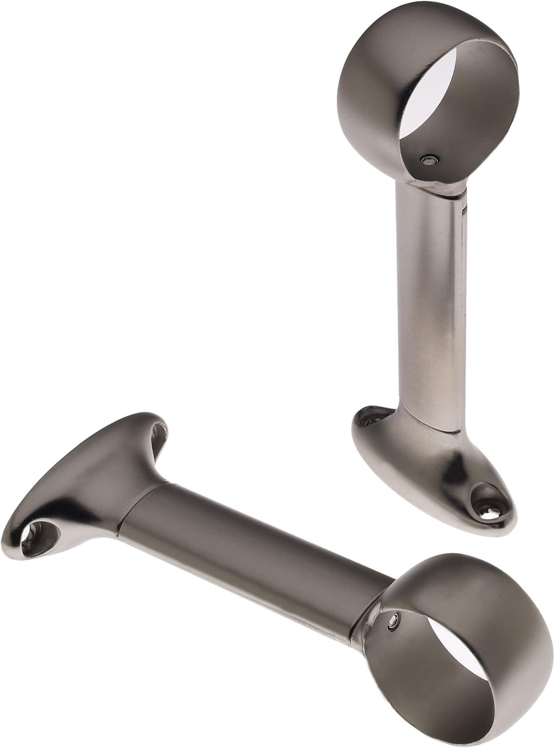 Kenney KNL85172 Universal Bracket for Ceiling, Wall or End Mounting, Satin Nickel, 2-Pack