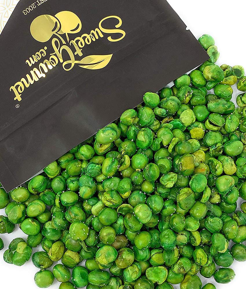 SweetGourmet Air-Fried Crunchy Green Peas - Gluten-Free Healthy Snack, Lightly Sea Salted, 2lb Resealable Bag