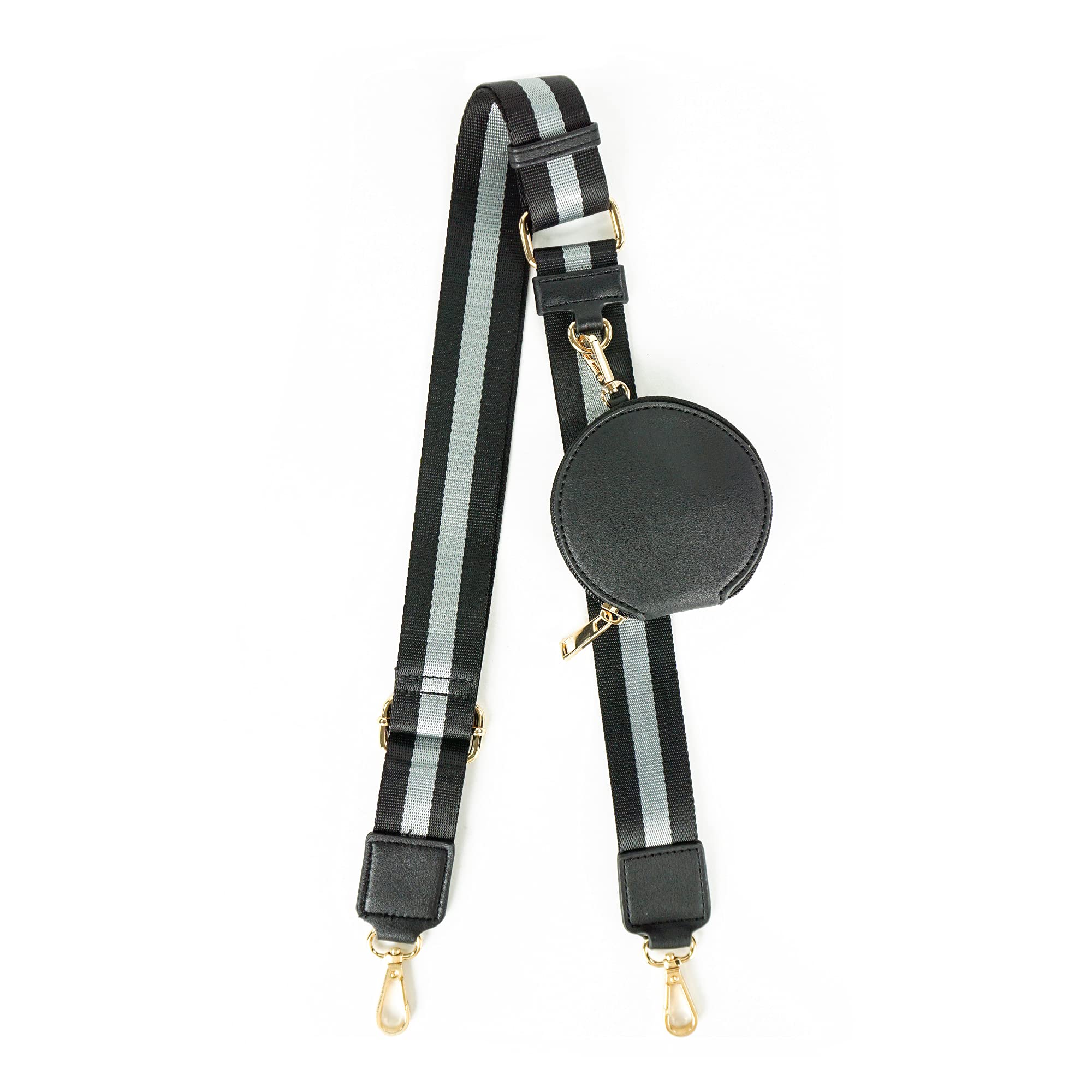 Wide Replacement Straps for Handbags with Coin Purse - For Over Shoulder Crossbody Bag, Guitar Style, Adjustable Length