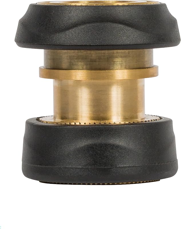 Gilmour Female Hose Quick Connector with Auto Shut Off, Brass Garden Hose Quick Connect Fitting for Hoses, Nozzles, and Sprinklers