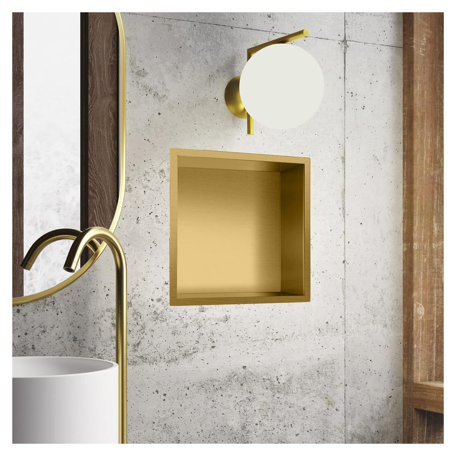 Cabine de douche en acier inoxydable haut de gamme avec rangements intégrés design