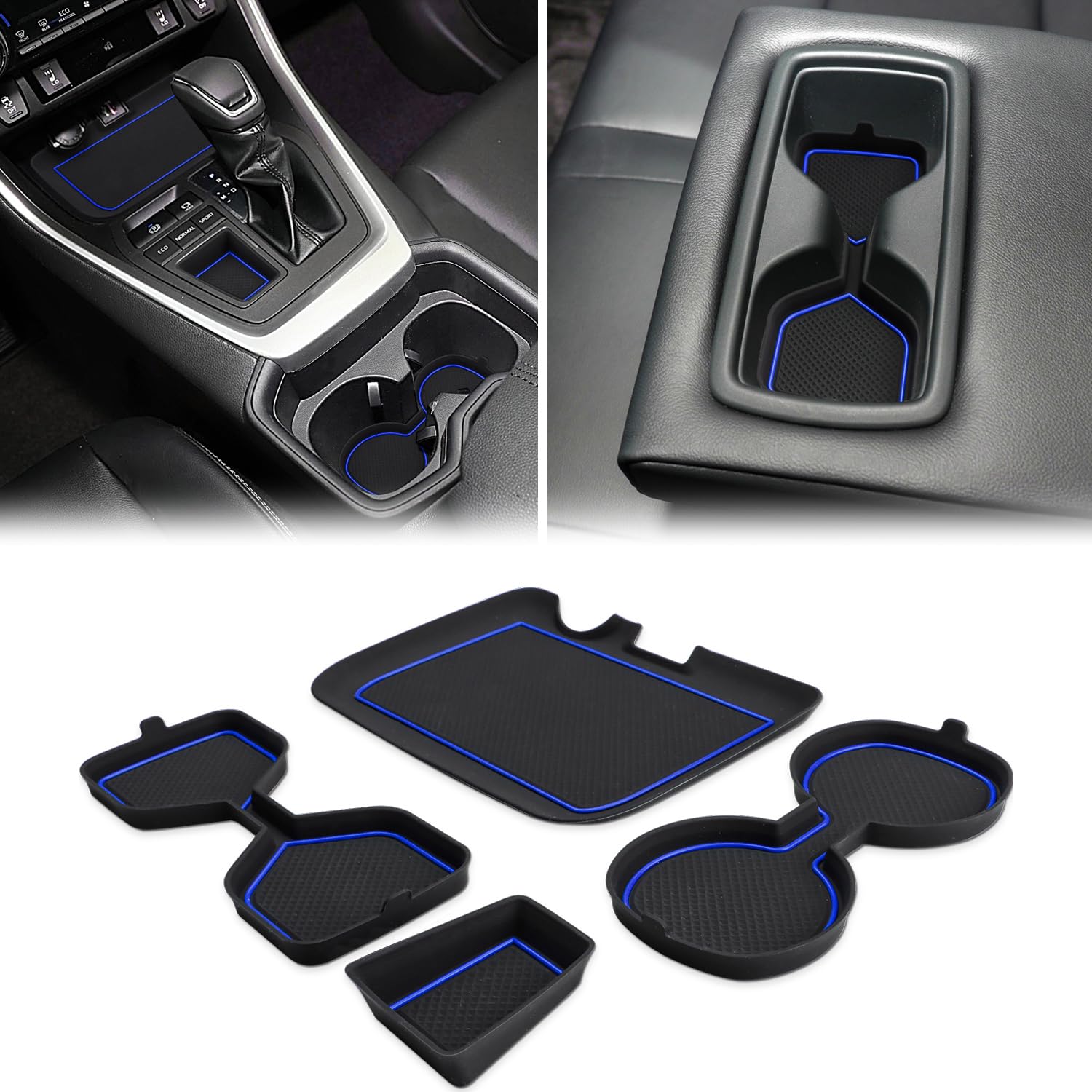 Tapis de porte-gobelet pour RAV4 2019-2024 - Gardez votre console propre lors des voyages