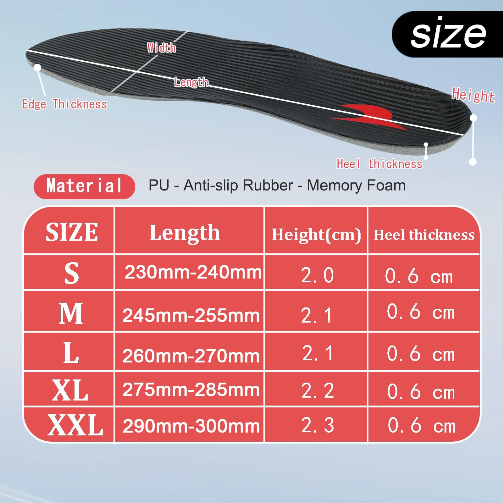 Amazon.com: ZE DONG Shoe Insoles, Comfort Thin Lightweight Shock