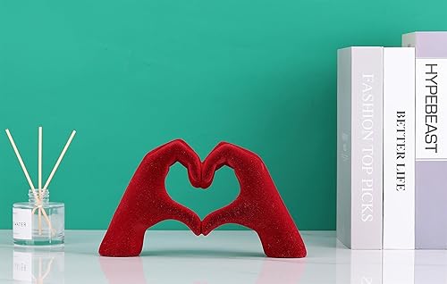 Miniatura 7 de Estatua de dedo de amor galvanizada, escultura en forma de corazón, decoración de arte moderno, decoración creativa para bodas y mesa del hogar en