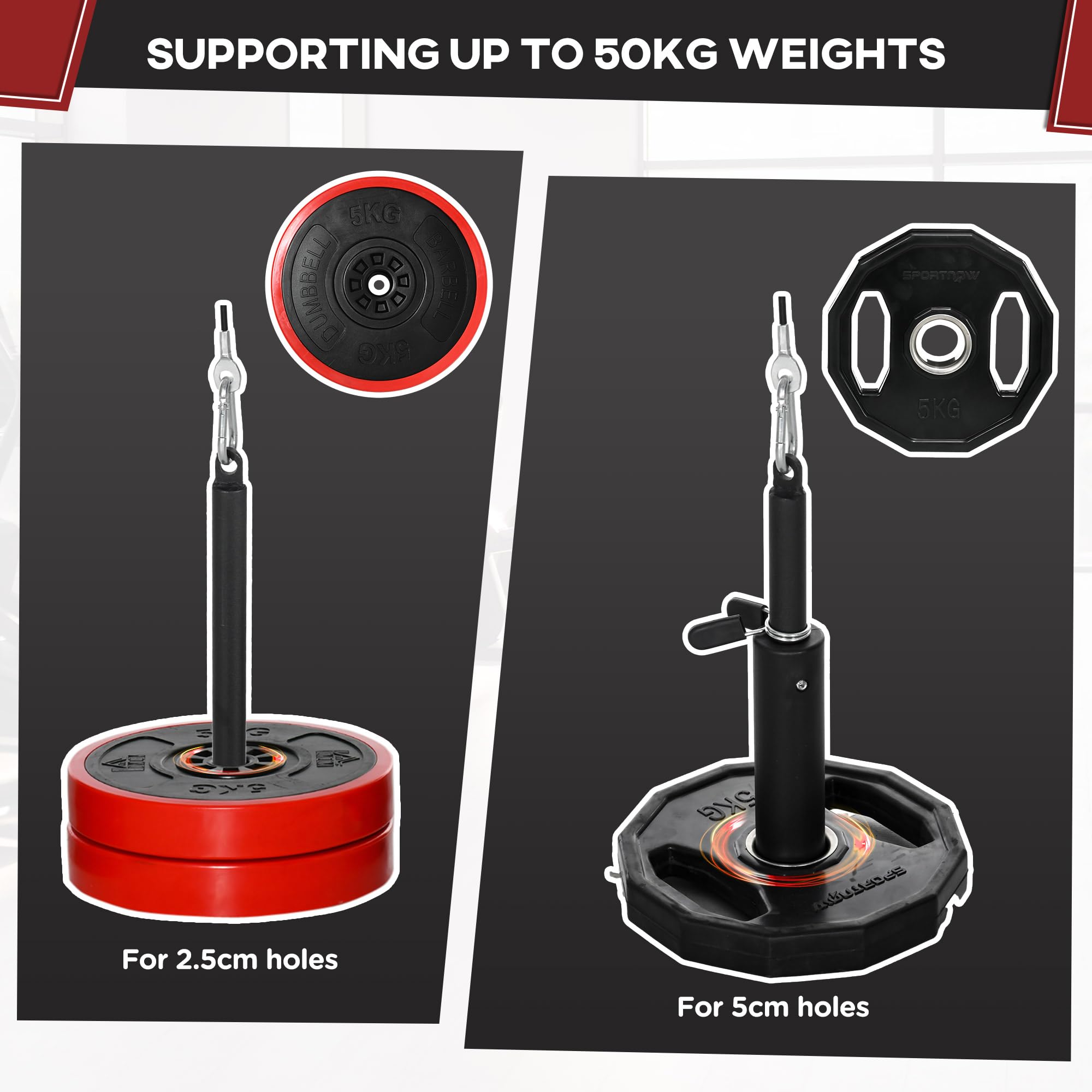 SPORTNOW System koła pasowego maszyny linowej, system Lat Pull Down z obciążeniem DIY do domowej siłowni, bicepsów, treningu ramion i pleców