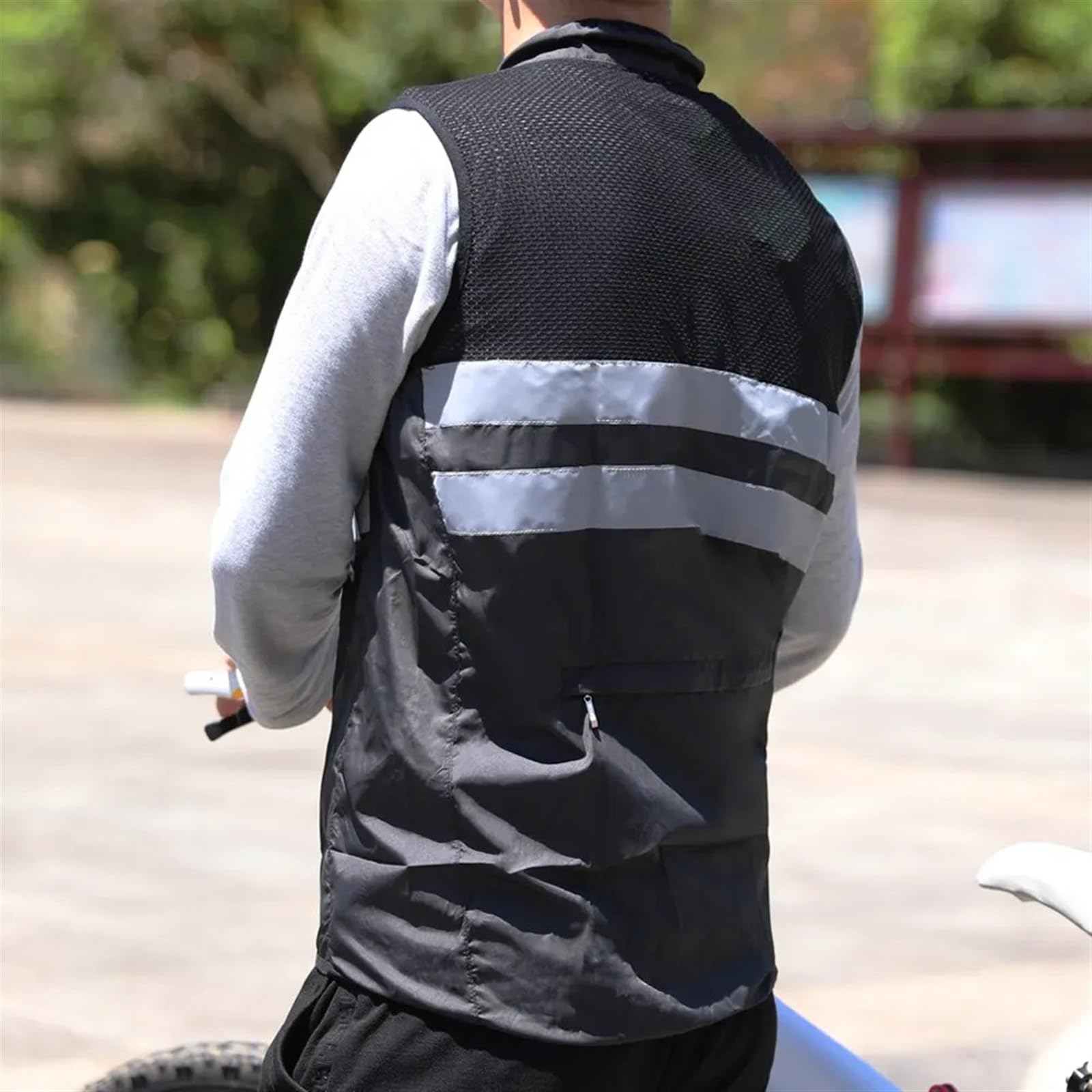 Chaleco Ciclismo Chaleco de ciclismo reflectante, chaqueta sin mangas, transpirable, resistente al viento, for correr, for hombres y mujeres