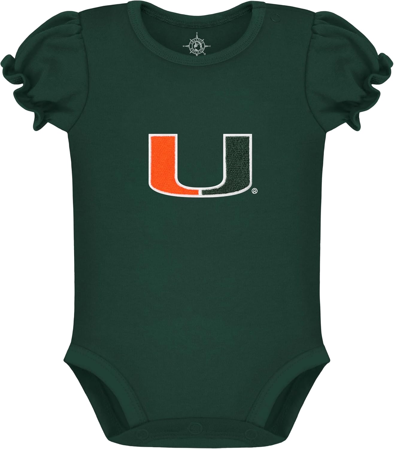 Creative Knitwear College Baby Infant Puff Sleeve Bodysuit - Team Logo, Multiple Colors, for Girls (0-12 Months)