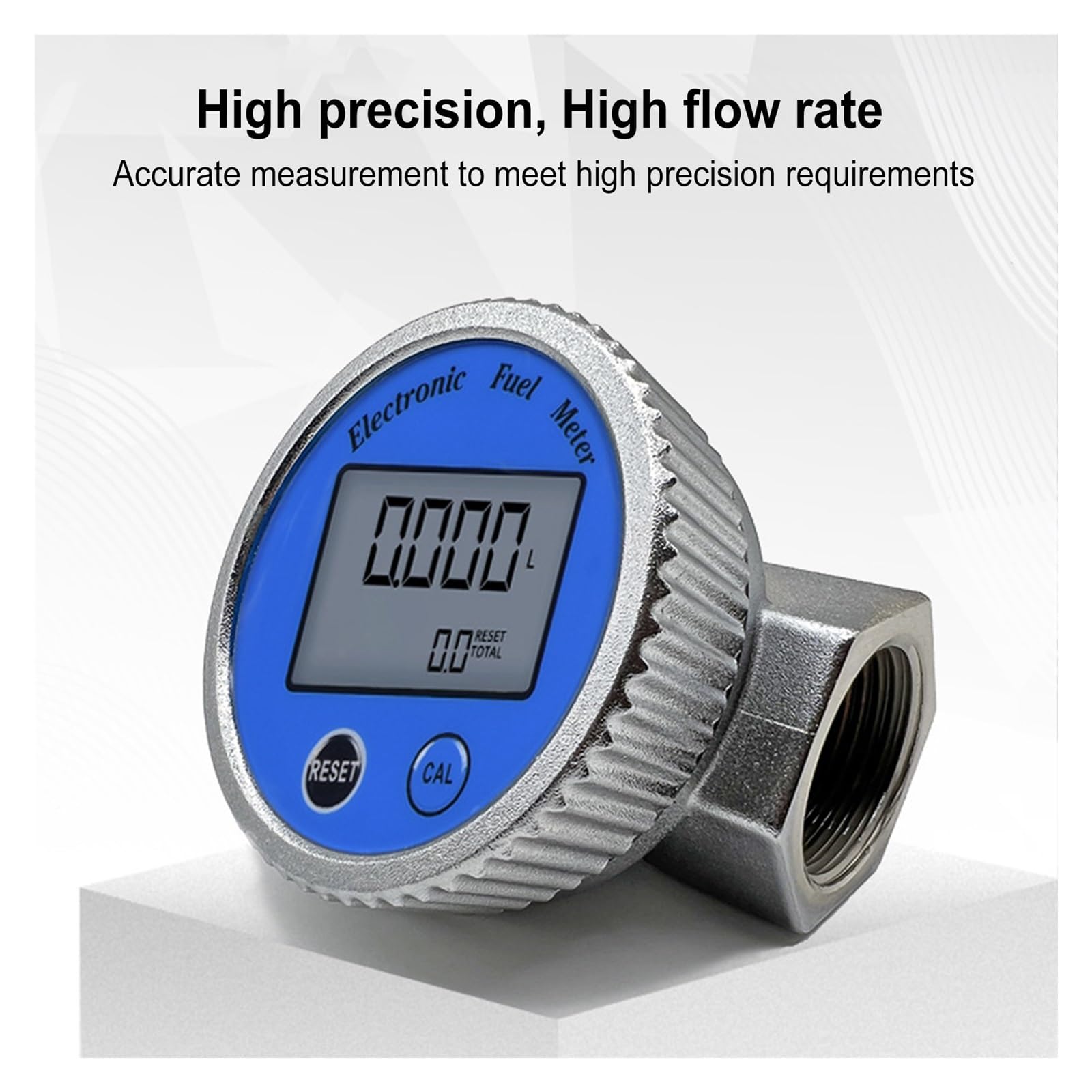 Medidor de agua, medidor de flujo electrónico turbo, medidor de flujo de gasolina, metanol, queroseno, agua, pantalla digital electrónica (Dn25, 1 pulgada)
