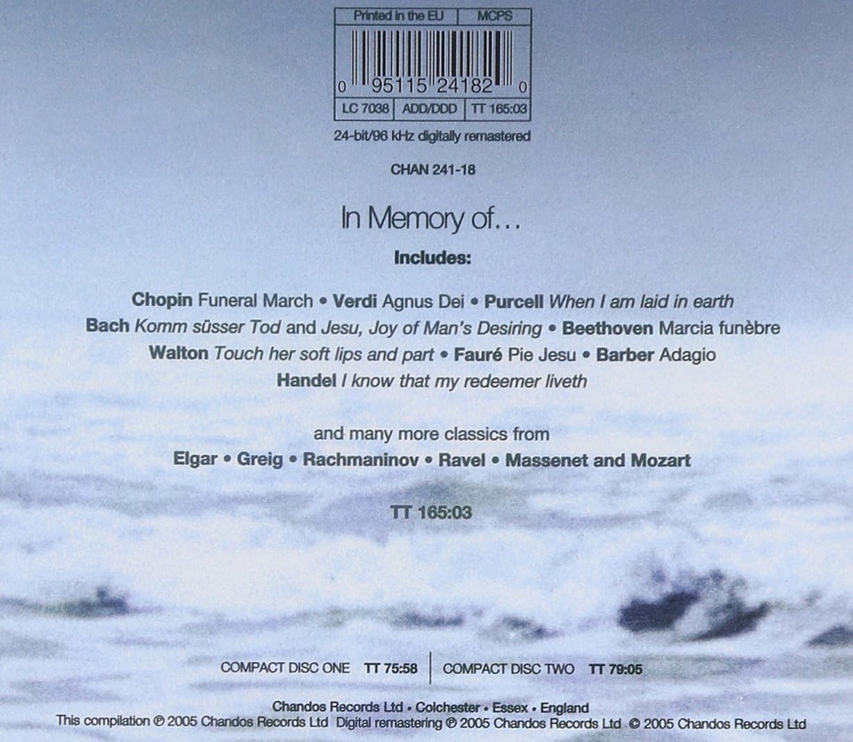 In Memory of Classics for Funerals / Various