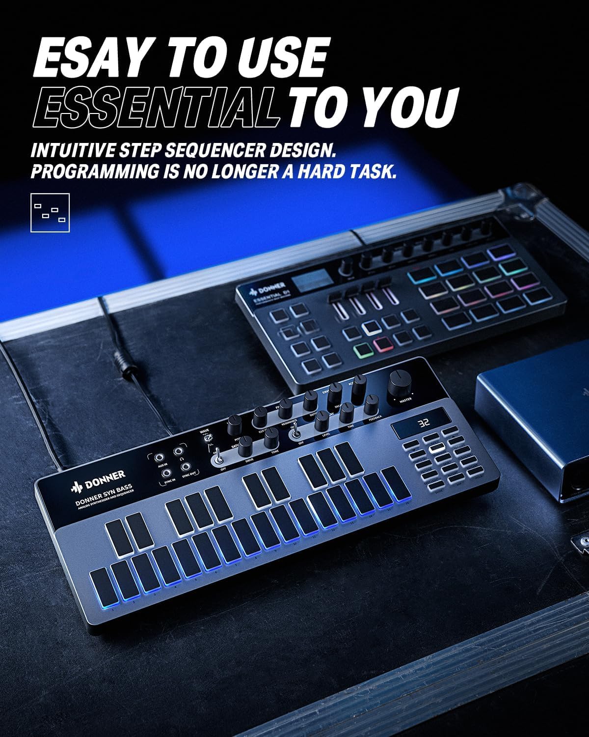 ANALOG BASS SYNTH E SEQUENCER DONNER ESSENTIAL B1