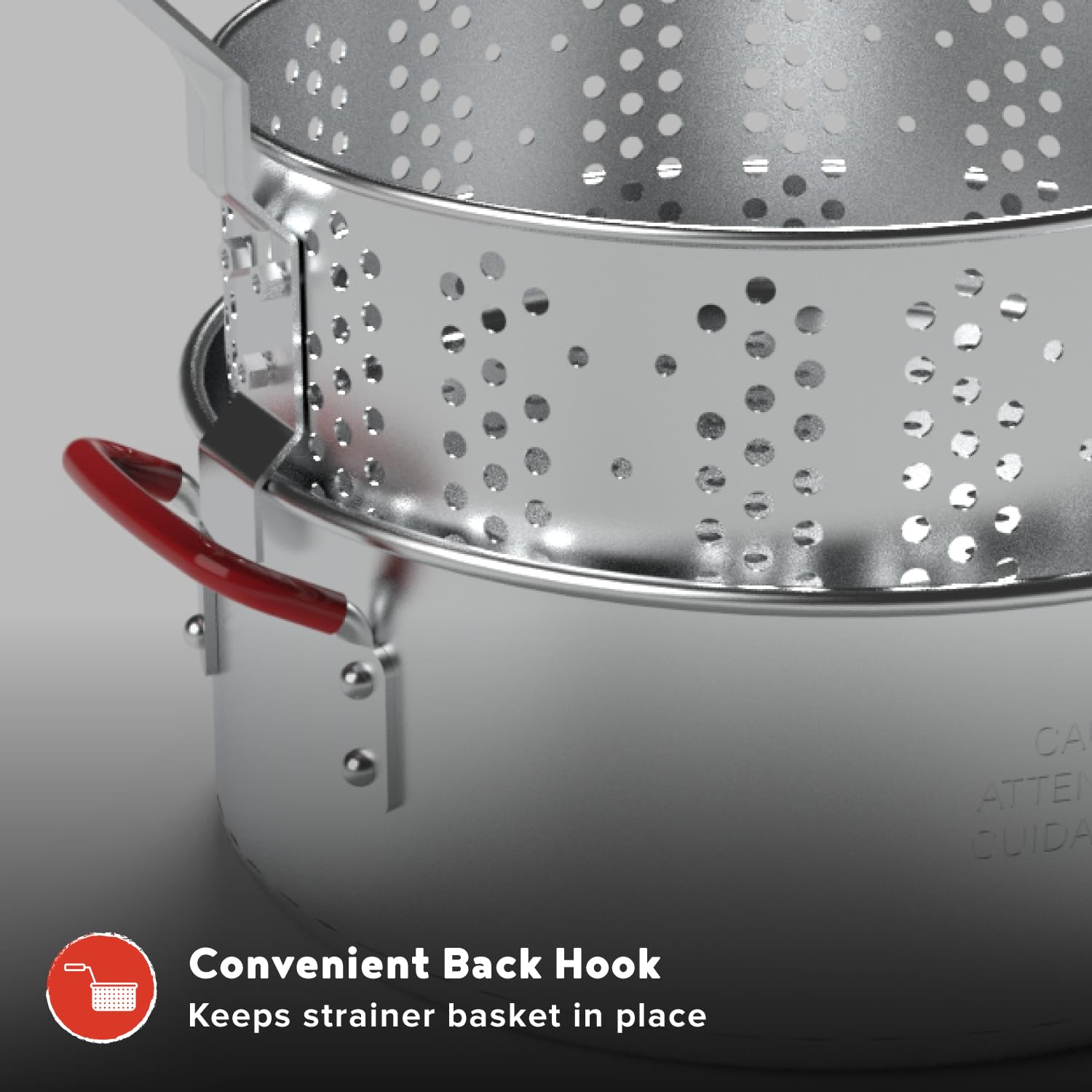 Megamaster Aluminium Fish Fryer Pot with Basket, 10.5QT Deep Fryer with Easy Grip Handle, Outdoor Propane Fryer Pot for Cooking Chicken Wings, Seafood, French Fries - 630-13004