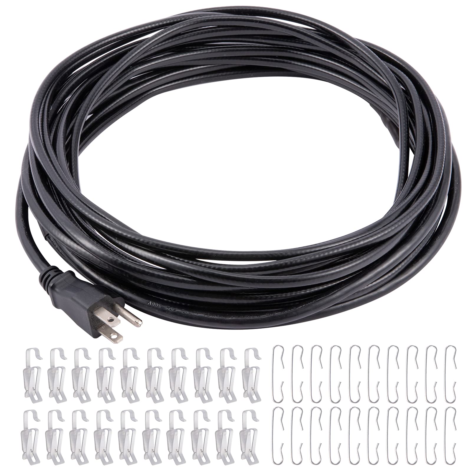 Buy Roof Gutter Downspout Snow DeIcing Cable Kit 4.9ft Power Cable