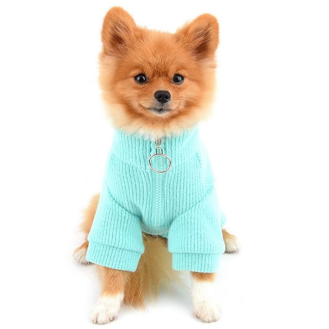 PAIDEFUL Suéter para mascotas para perros pequeños y chicos con cremallera