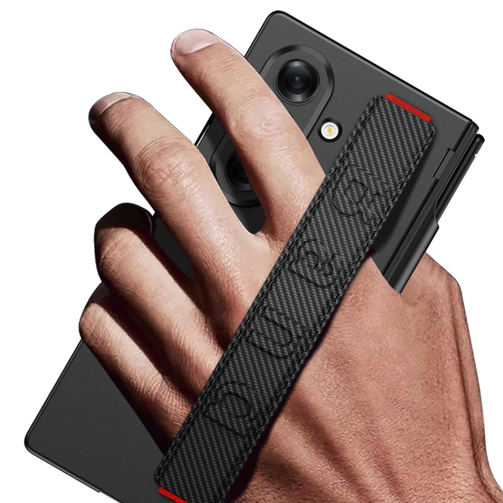 Custodia Da Polso For Samsung Galaxy Z Fold 8 Ultra, Portapenne Sottile, Cerniera A Conchiglia Antiurto E Copertura Proteggi Schermo(Black)