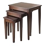 Winsome Regalia Nesting Accent Tables, for Living Room, Walnut, Set of 3
