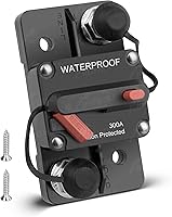 REDWOLF 300A Manual Reset Circuit Breaker w/3/8" Studs, Waterproof DC 12-24V for Trolling Motors, Marine, ATV, Boat, Solar & Audio Systems