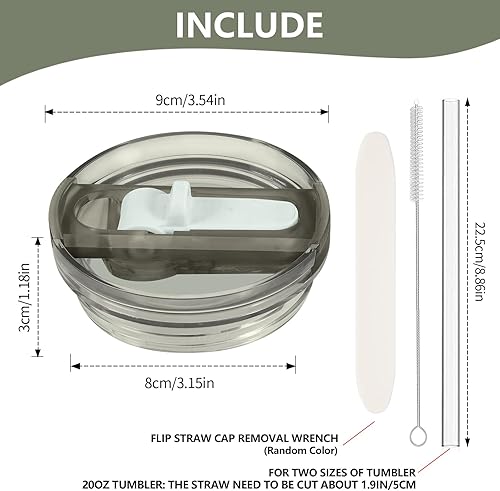 Miniatura 9 de Vaso de repuesto a prueba de fugas con popote, apto para Stanley ProTour Quencher and Quencher H2.0 vaso de 40 onzas, 64 onzas (pizarra, 40 onzas y