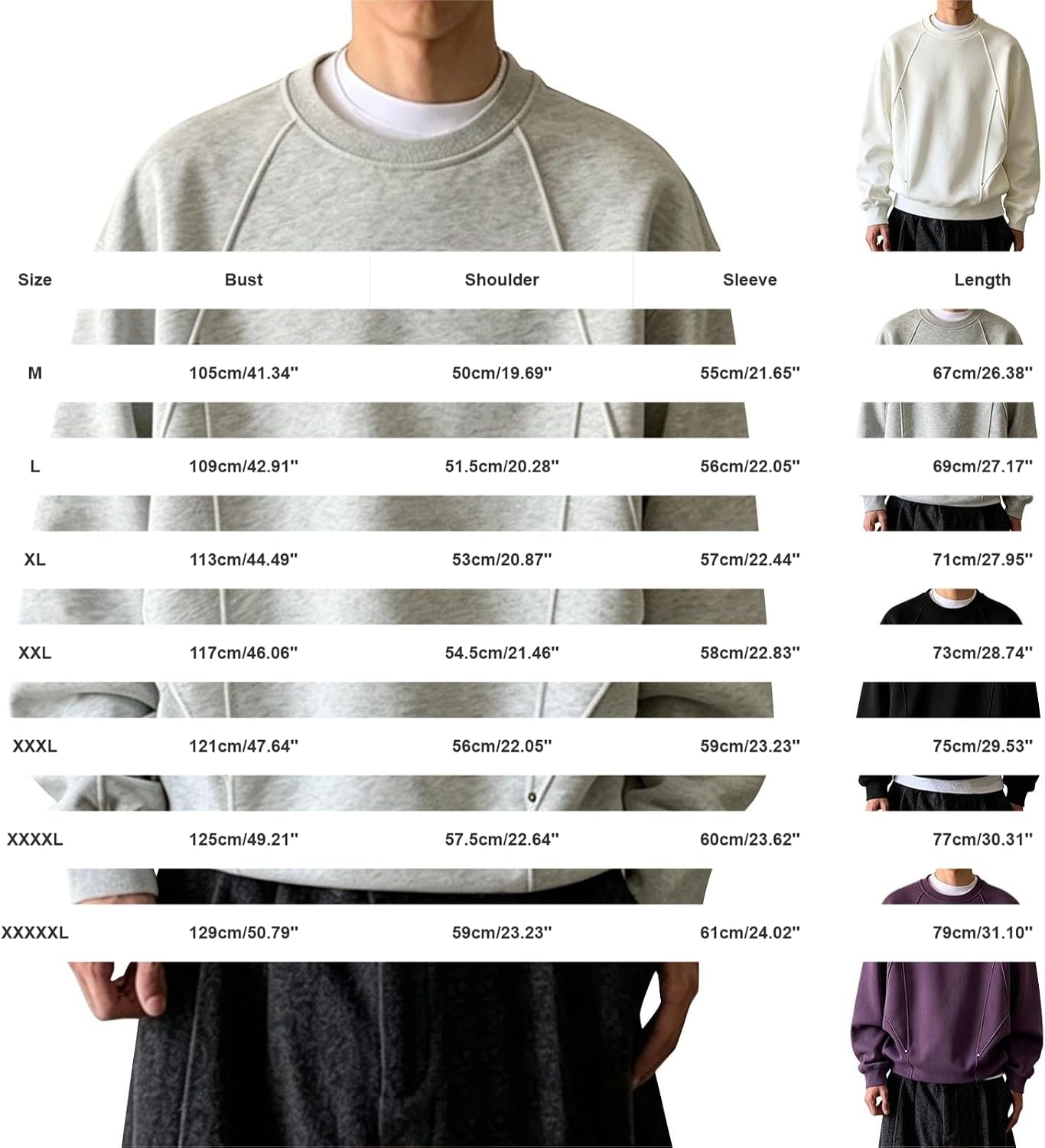 Men Loose Crewneck Athletic Sweatshirt,Solid Lightweight Workout Pullover