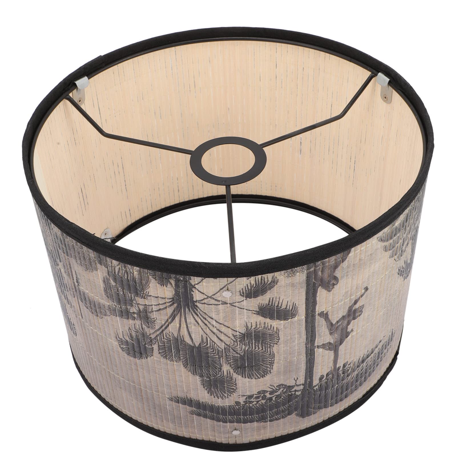 CAXUSD Ceiling Light Lamp Cover Bamboo Pendant Light Shade Delicate Pattern for Farmhouse Restaurant Office Home