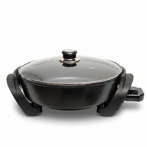 Moss & Stone Round Electric Skillet with Lid