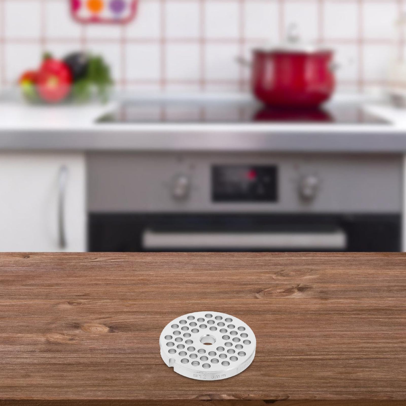 VALICLUD Disco Di Macinazione Per Tritacarne Elettrico 12# Foro 6mm in Acciaio Inossidabile Accessorio Per Carne Piastra Di Ricambio Per Cucina Macinazione Uniforme Produzione Di Salsicce