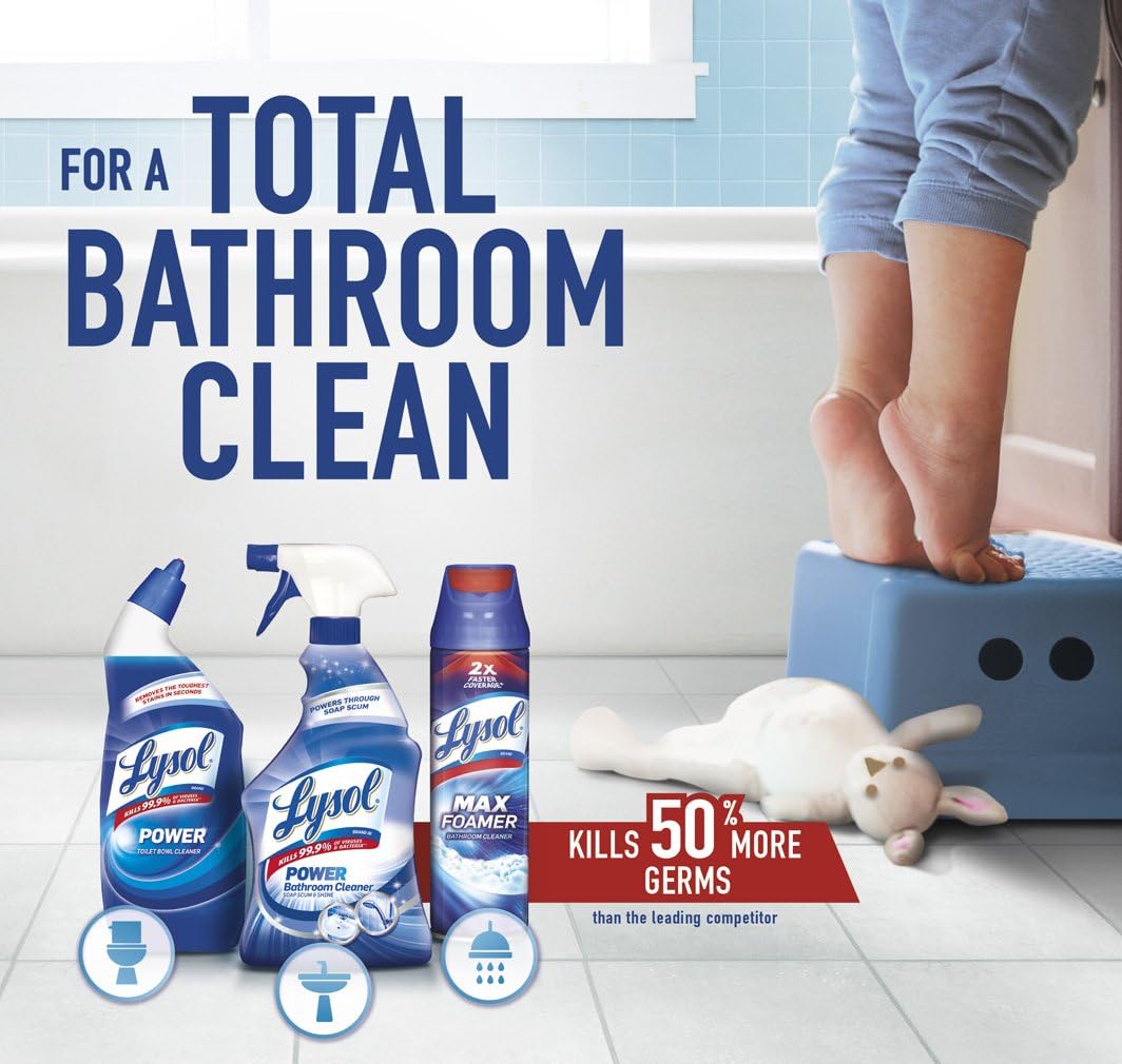 Buy Lysol Toilet Bowl Cleaner W. Bleach, 48oz (2x24oz), 10X Cleaning